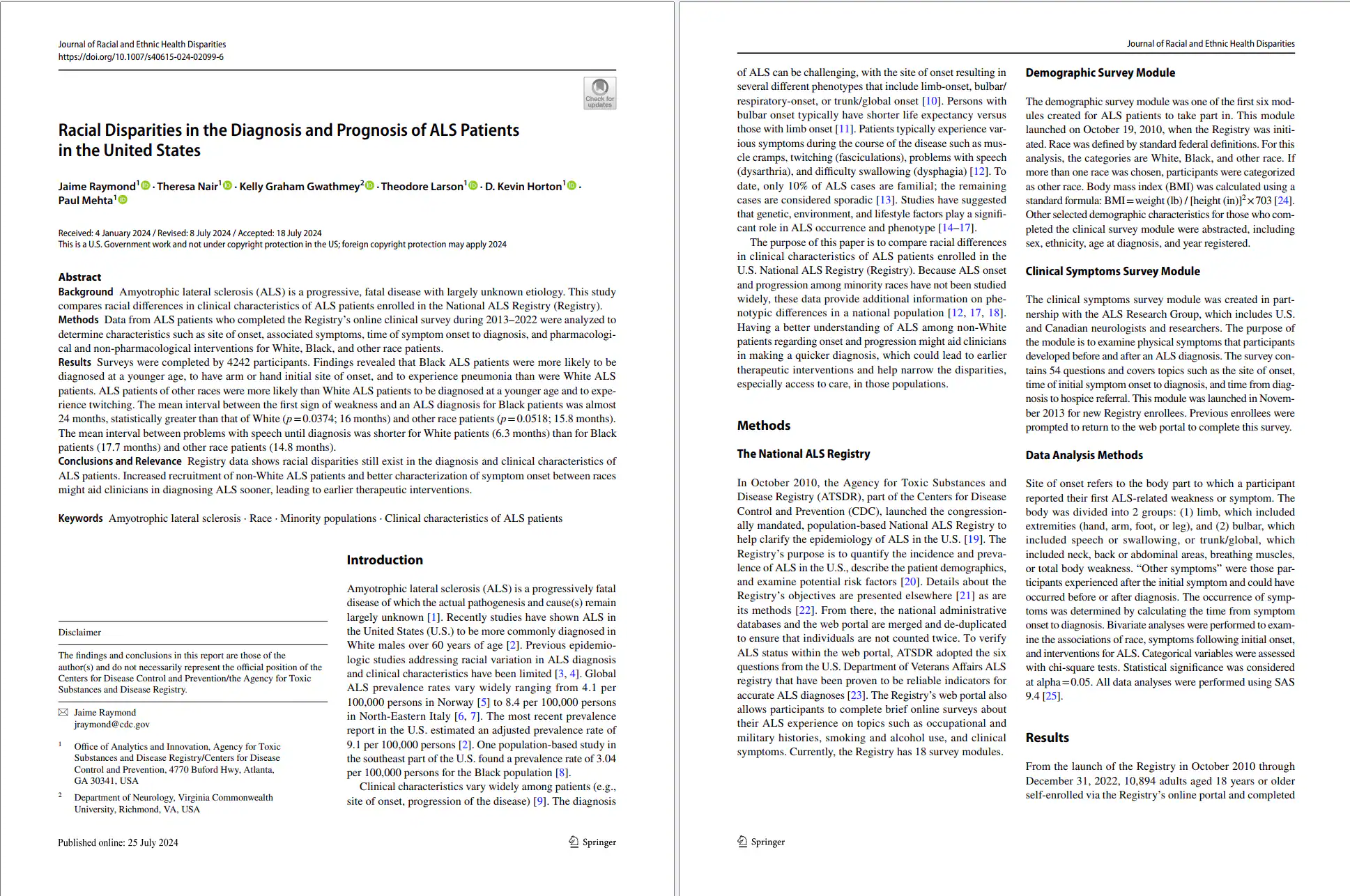 Raymond-2024-Race Screenshot of the first two pages of the report.