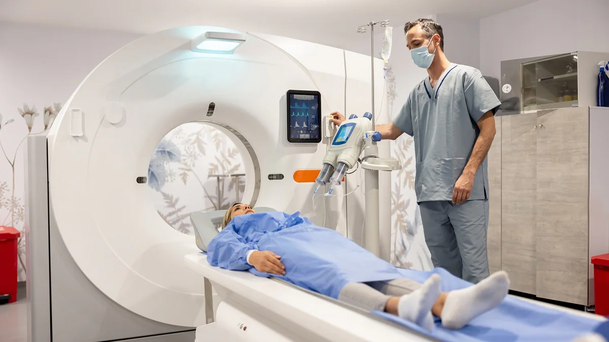 mri1200x675 a breast cancer patient receiving an MRI