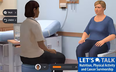 A doctor talking to a patient