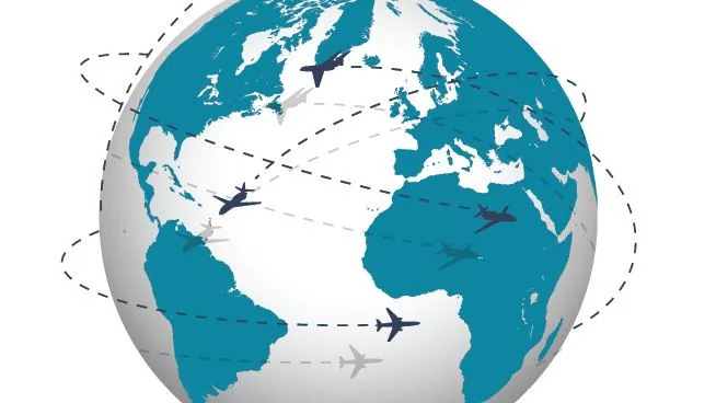 Planes around world Planes flying around the world