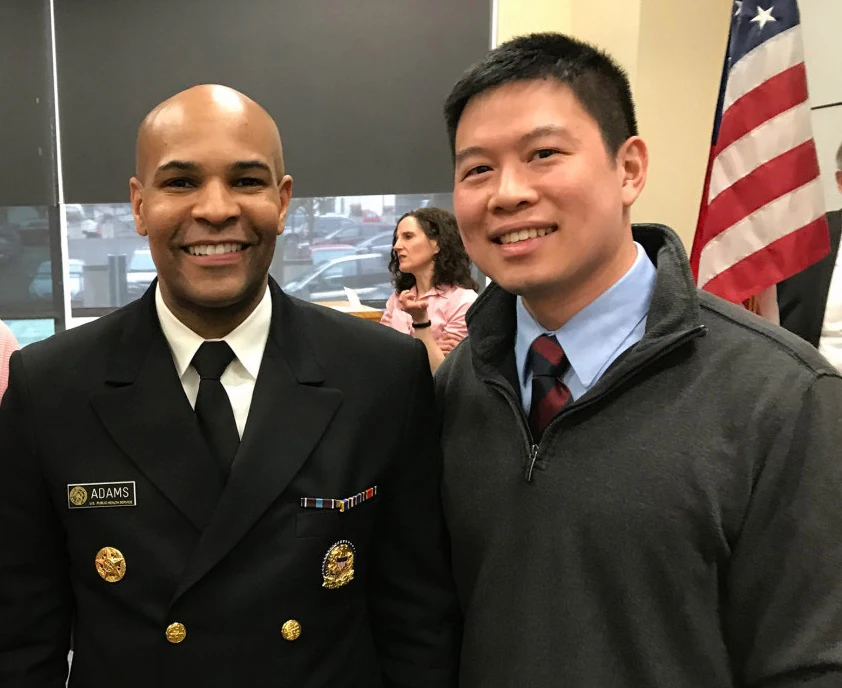 alex-wu Alex Wu with U.S. Surgeon General Jerome M. Adams in 2019.