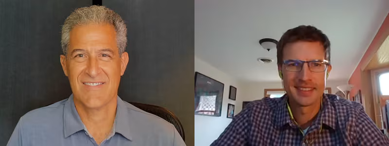 besser-pray Richard Besser (left image) being interviewed by Ian Pray (right image).