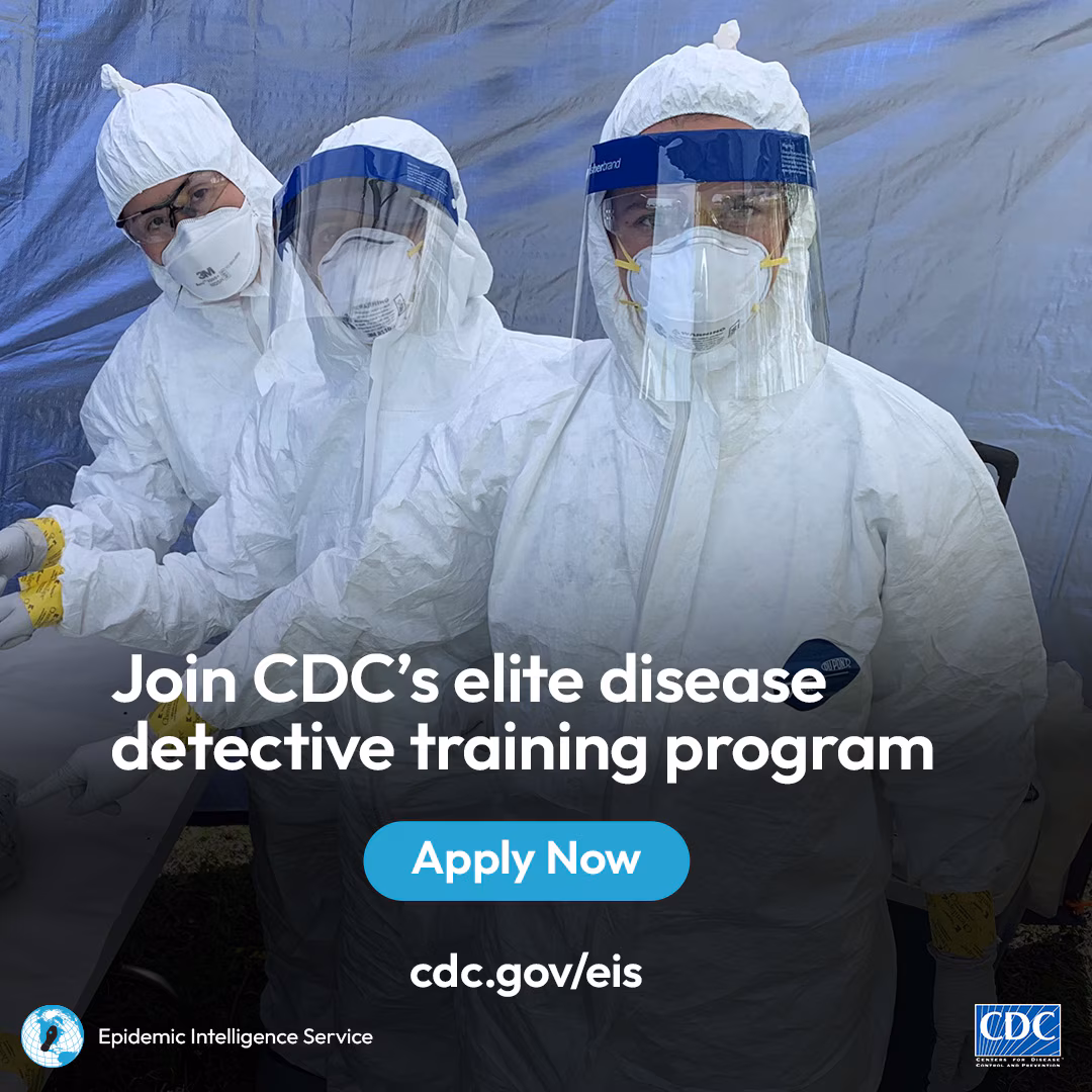 join-disease-detective-training-1080px Three EIS members in hazmat suts