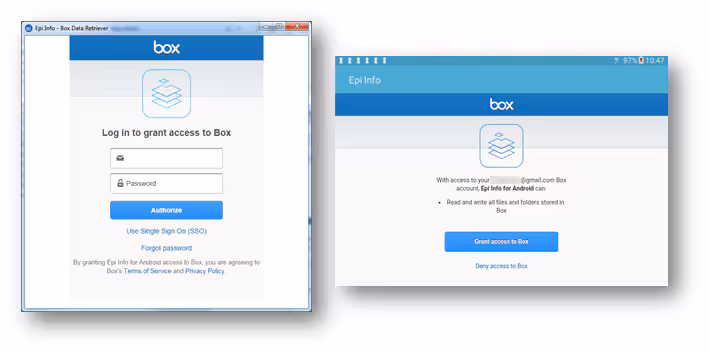 F669SigningDevice1 Screen shot of Signing into Box account dialog window.