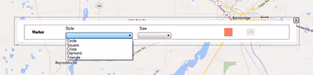 Add marker drop-down illustrating various marker styles