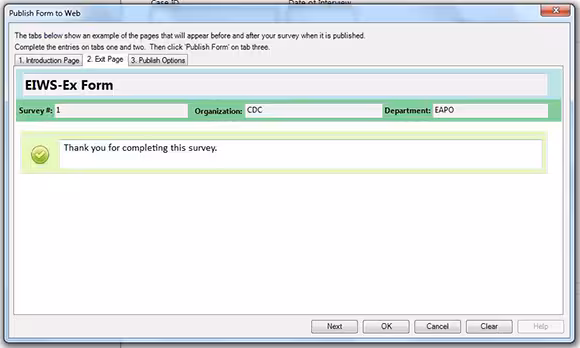 Exit Page
