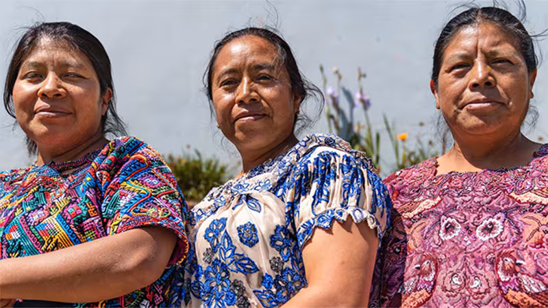 GHE Three Healthcare Workers Three healthcare workers pose as they wait for training at a regional public health office in Quetzaltenango, Guatemala