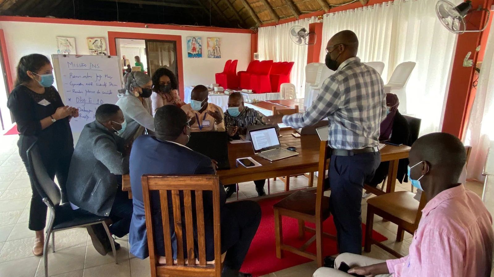 Mozambique-Emergency-Response-Main A breakout group of the National Institute of Health (INS) leaders
