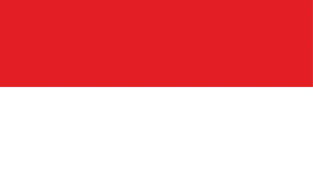 Flag_Indonesia Flag with Red horizontal line and white horizontal line.
