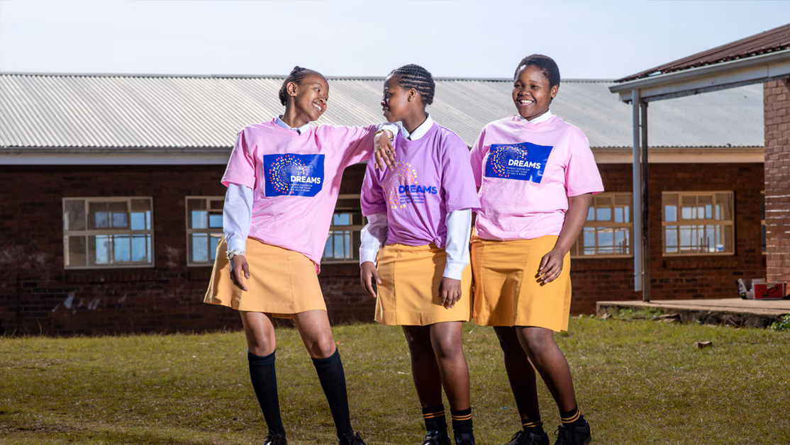 2018_Faces_Dreamers Adolescent girls participating in a DREAMS workshop.