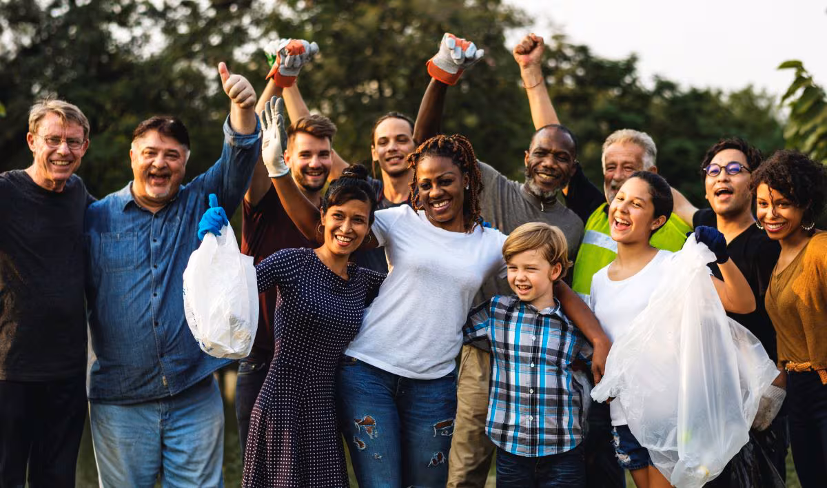 community image Image of group of diverse people in community.