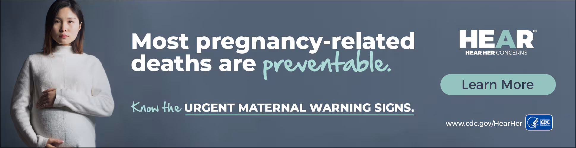 Image of women with text overlay of most pregnancy-related deaths are preventable.