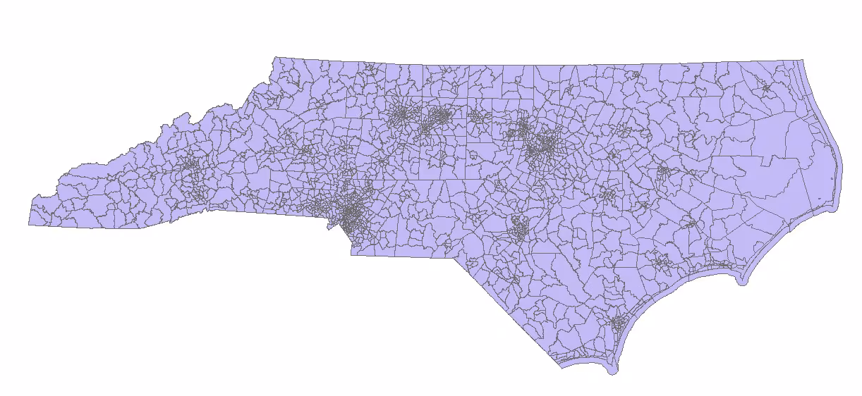 ArcMap6 View of the shapefile image map.