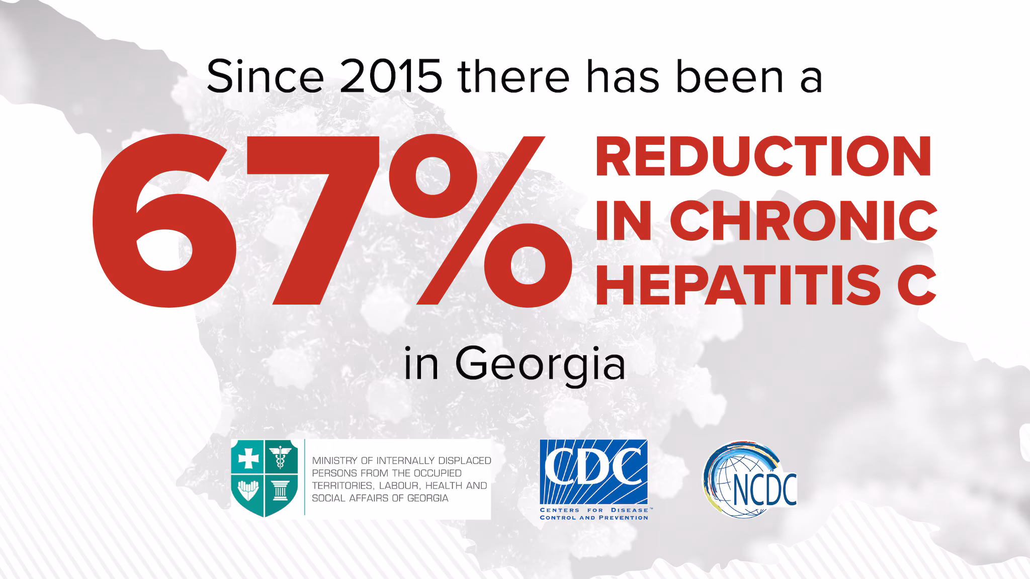 Graphic depicting decrease in chronic hepatitis C in Georgia.