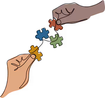 Hands-With-Puzzle Hands with puzzle pieces