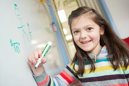 LTSAE Milestones 5 year old girl smiling