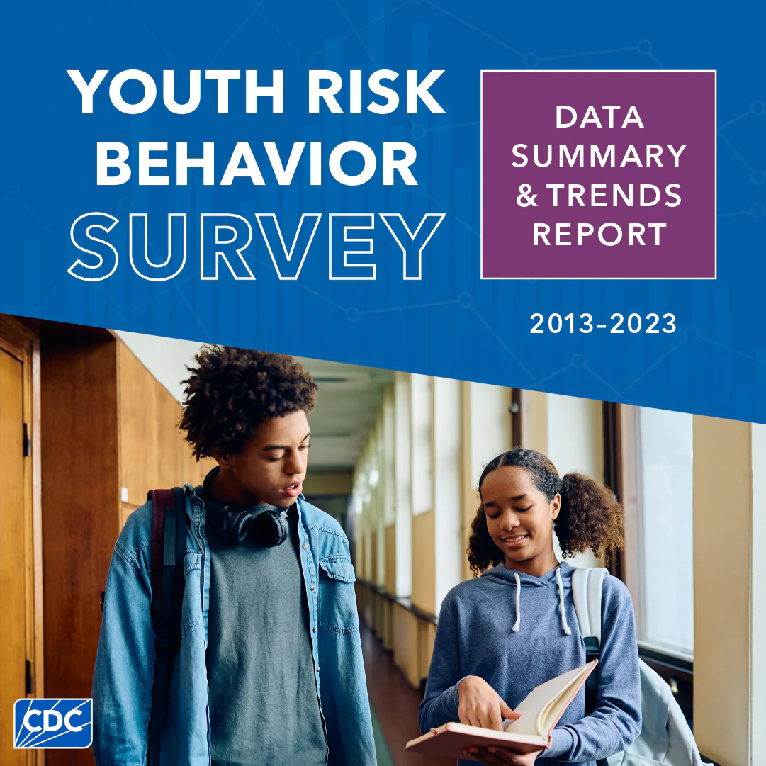 Youth Risk Behavior Survey Two teenagers in a hallway