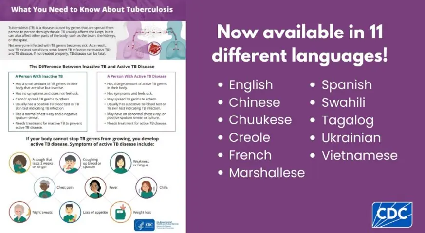 TB fact sheets A list of languages for TB fact sheets
