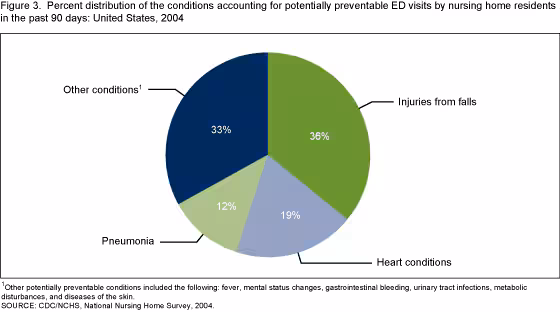 Figure 3 is a pie chart showing the conditions accounting for the potentially preventable emergency department visit in the past 90 days in 2004.