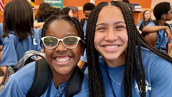 2024 Data Detectives Maryland - 2 Two girls smiling.