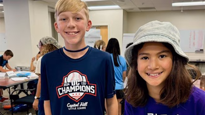 2024 Data Detectives Maryland - 4 Two kids smiling.