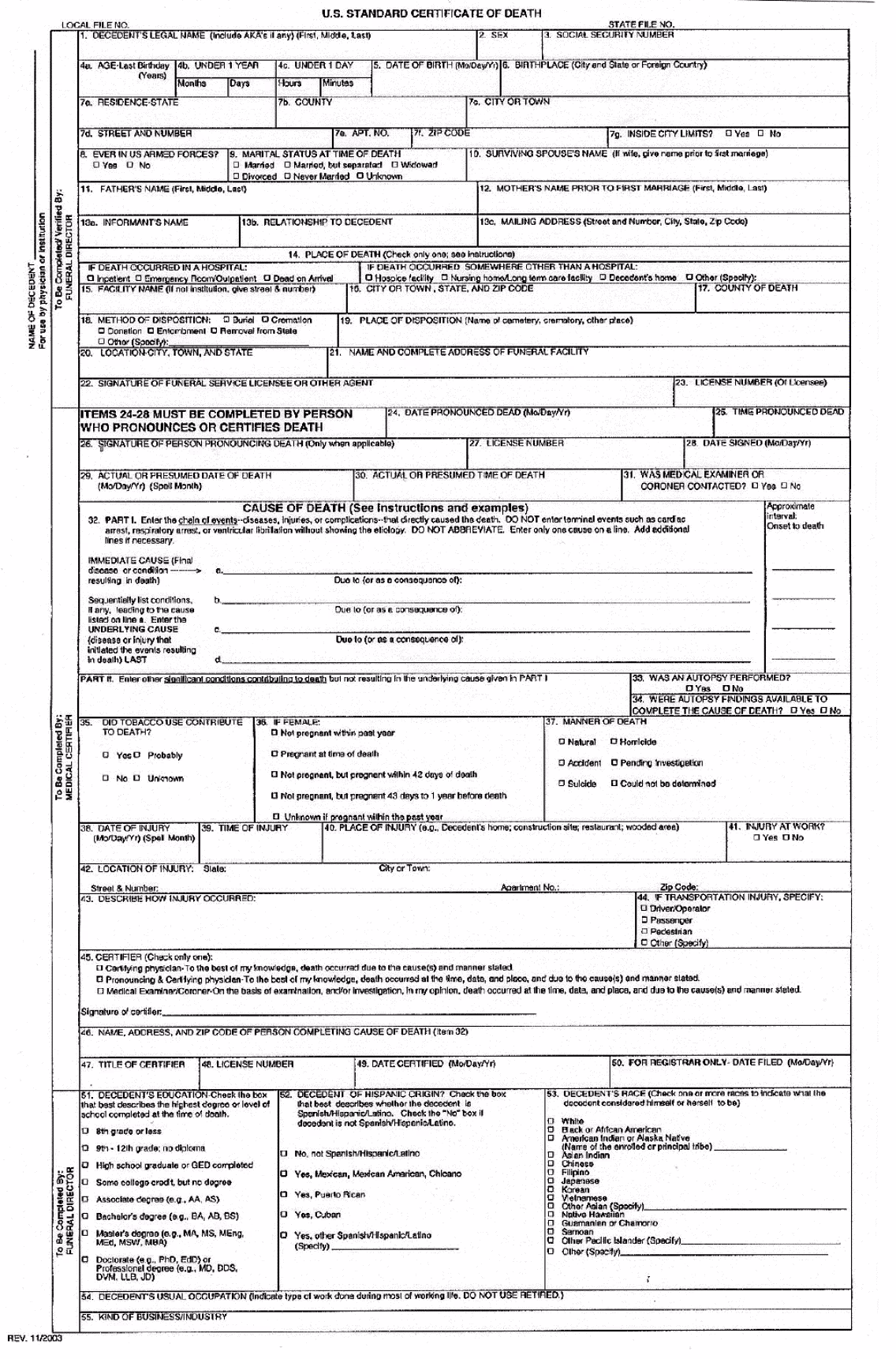 Image of another death certificate
