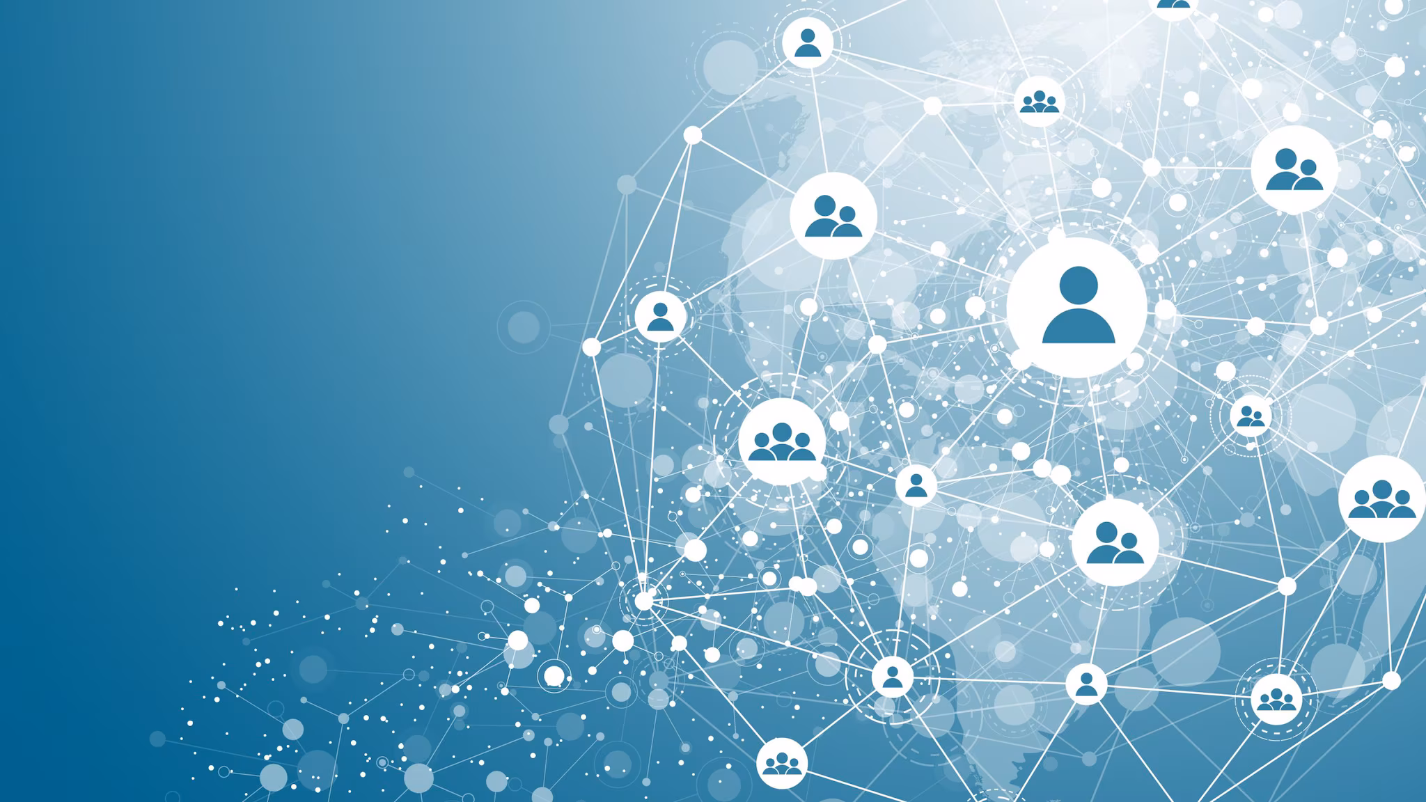 Abstract image showing connections between people.