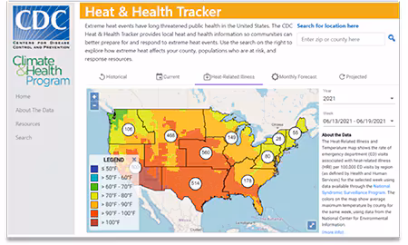 The CDC Heat & Health Tracker
