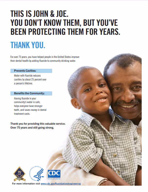 CDC-Fluoride-WaterOperators Water fluoridation operators infographic.