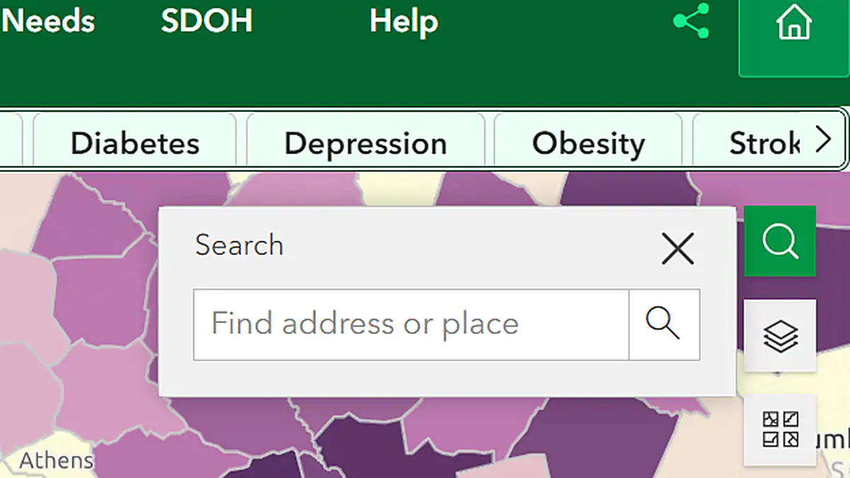 PLACES map search bar PLACES interactive map search bar.
