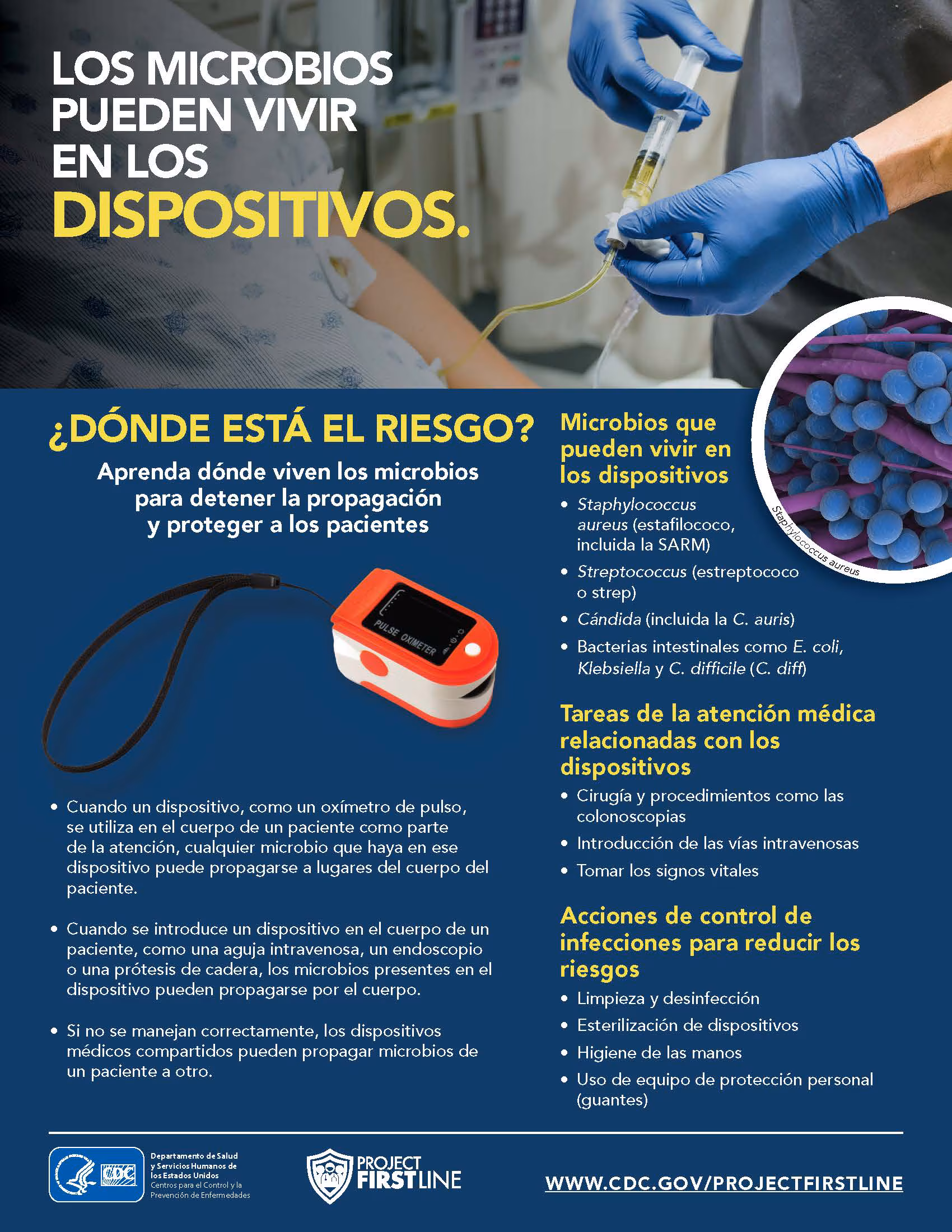 Los microbios pueden vivir en los dispositivos