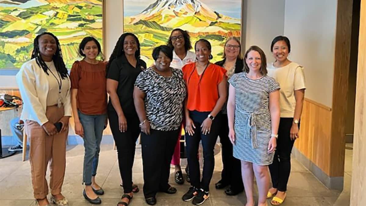 SCDC Meeting L to R: Janelle Highland, Ashima Singh, Rae Blaylark, Annie J. Ross-Womack, Tokara Henry, Talana Hughes, Nicole Steiner, Allison Remiker and Melissa Azul