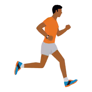 -- title missing -- Graphic of a man running.