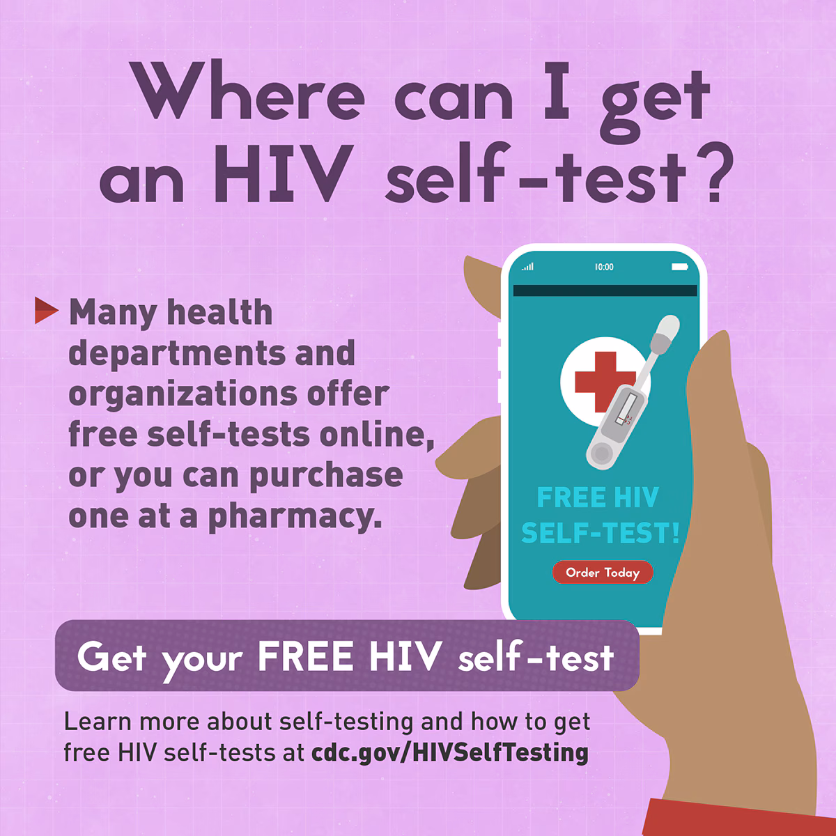 Where can I get an HIV self test?