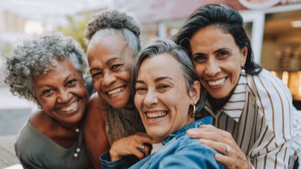Photo of diverse older women.